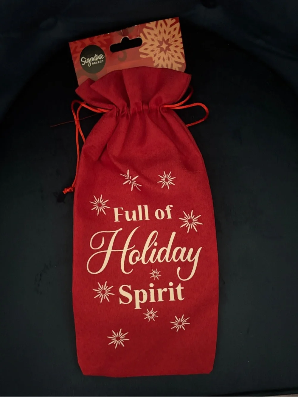 Holiday Drawstring Gift Bags - Red 